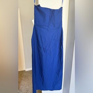 Elegant Blue Strapless Dress